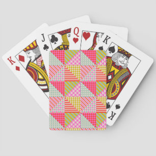 Farbenfrohe Patchwork-Spielnacht-Spielkarten Spielkarten