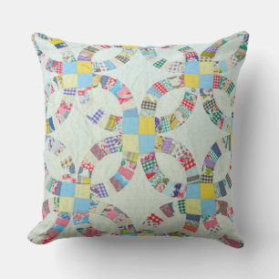 Farbenfrohe Patchwork-Steppdecke Kissen Für Draußen