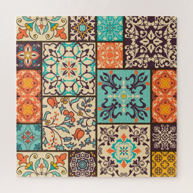 Farbenfrohe Patchwork-Tile: Motive der islamischen (Vertikal)
