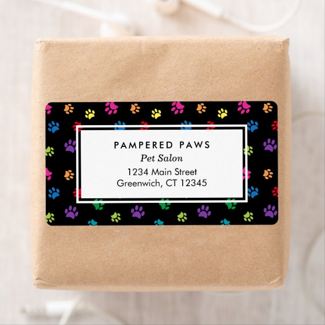 Farbenfrohe Paw druckt Beruflichen Pet Salon (Insitu)