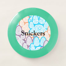 Farbenfrohe Paws Illusion jeden Namen Frisbee