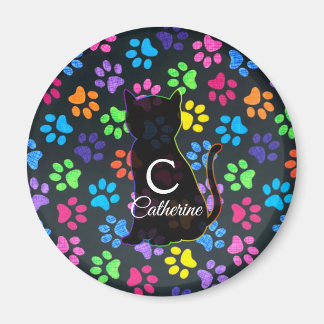 Farbenfrohe Paws Magnet