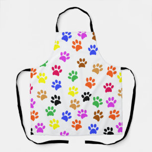 Farbenfrohe Paws Schürze