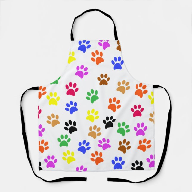 Farbenfrohe Paws Schürze (Vorderseite)