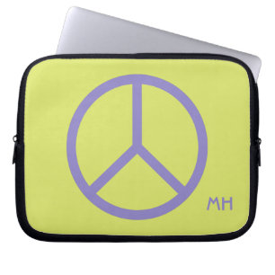 Farbenfrohe Peace Sign individuelle Laptop-Ärmel f Laptopschutzhülle