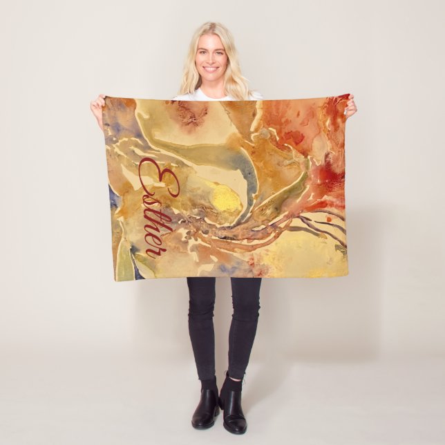 Farbenfrohe personalisierte Fleece-Decke Fleecedecke (Beispiel)