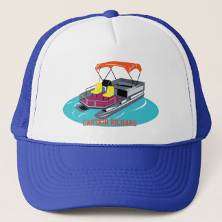 Farbenfrohe Personalisierte Pontoon Boat Cap Truckerkappe