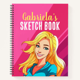 Farbenfrohe Personalisierte Teen Girl Notizbuch
