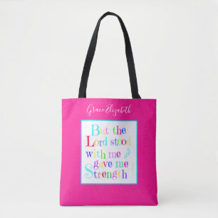 Farbenfrohe Personalisierte, w/Scripting Verse Tasche