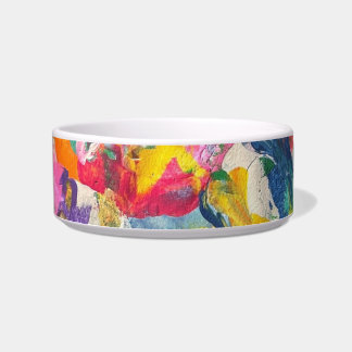 Farbenfrohe Pet Bowl Ästhetische Regenbogen Niedli Napf
