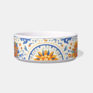 Farbenfrohe Pet-Schüssel, inspiriert von mediterra Napf