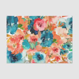 Farbenfrohe Petalen und Blume Blumendekoupage Seidenpapier