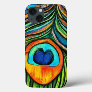 Farbenfrohe Pfauenfeuervogel Feather Painting Case-Mate iPhone Hülle