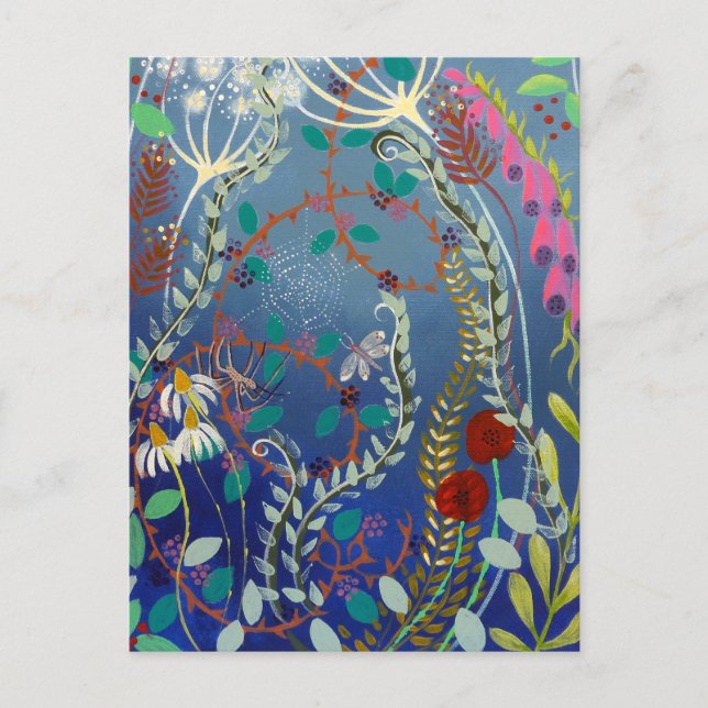 Farbenfrohe Pflanze. Postkarte (Vorderseite)