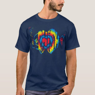 Farbenfrohe Phishjam, Tiedye T-Shirt für Fischer,