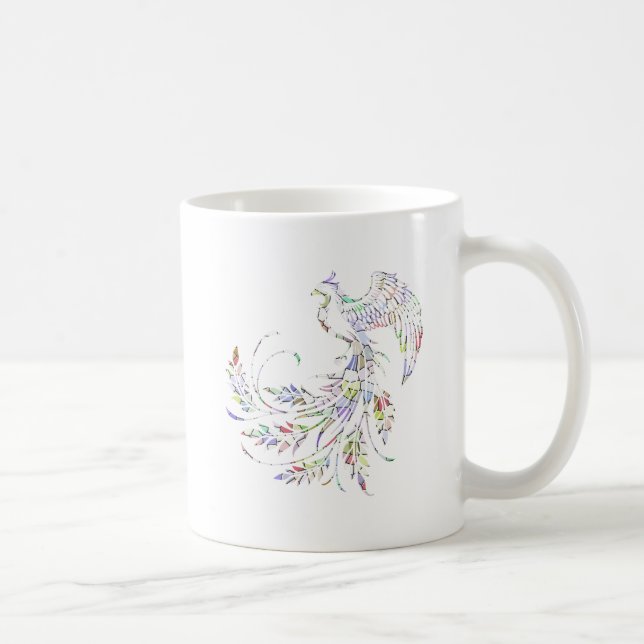 Farbenfrohe Phoenix-Tasse Kaffeetasse (Rechts)