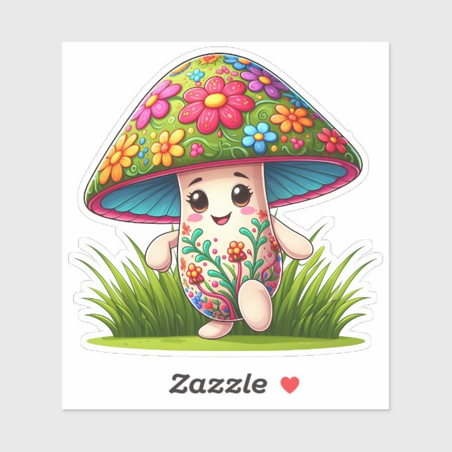 Farbenfrohe Pilgerstätte im Grünen Aufkleber (Blatt)