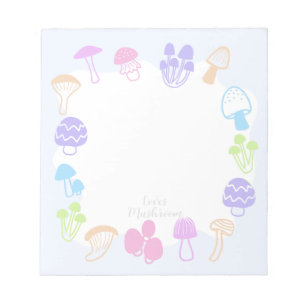 Farbenfrohe Pilze Notizblock