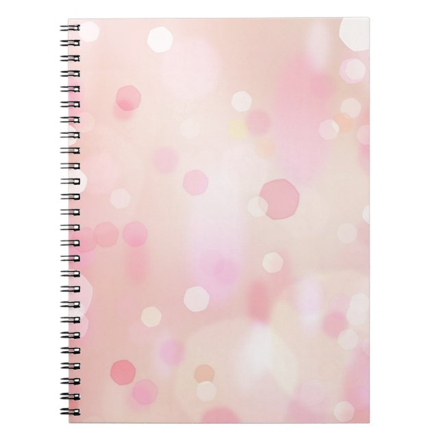 Farbenfrohe Pink Pastel Bokeh-Notebook Notizblock (Vorderseite)