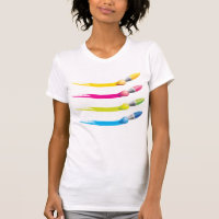 Farbenfrohe Pinsel Frauen T - Shirt
