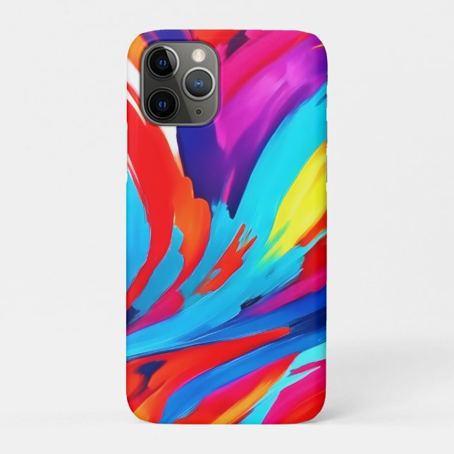 Farbenfrohe Pinselstriche Kunst Case-Mate iPhone Hülle (Rückseite)