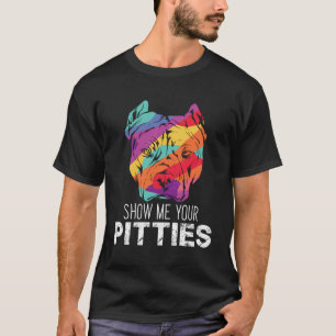 Farbenfrohe Pitbull Funny Dog Lover Pittie Owner G T-Shirt