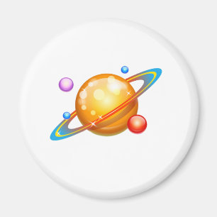 Farbenfrohe Planeten Magnet