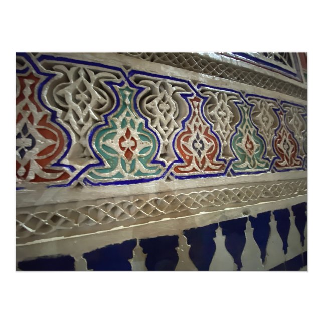 Farbenfrohe Plaster and Tile - Marrakesch, Marokko Fotodruck (Vorne)
