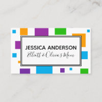 Farbenfrohe Plätze Mommy Playdate Calling Card