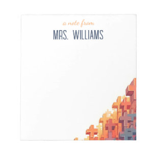 Farbenfrohe Plus signiert individuelle Lehrerbewer Notizblock