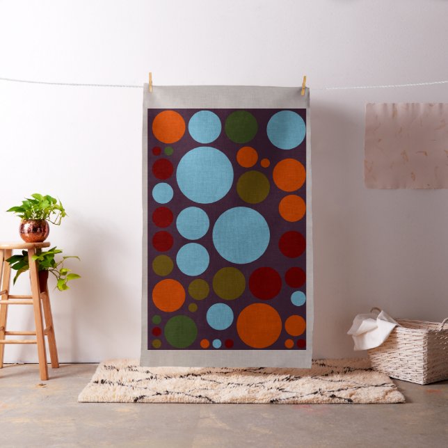 Farbenfrohe Polka Dot Circles Muster #2 Stoff (Beispiel)