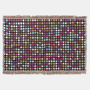 Farbenfrohe Polka Dot Pattern Decke