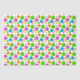 Farbenfrohe Polka Dots | Benutzerdefinierter Gebur Seidenpapier