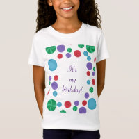 Farbenfrohe Polka Dots, es ist mein Geburtstag, Te