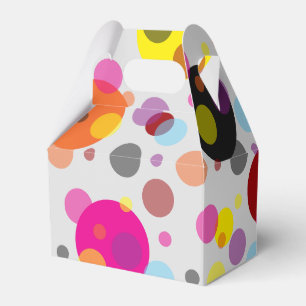 Farbenfrohe Polka Dots Geschenkschachtel