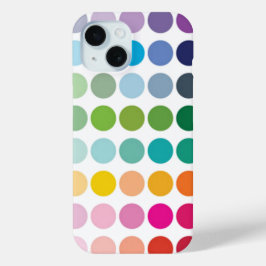 Farbenfrohe Polka Dots iPhone 15 Fall Case-Mate iPhone Hülle