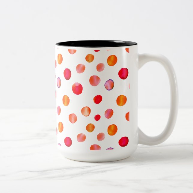 farbenfrohe Polka dots Kaffee Tasse (Rechts)