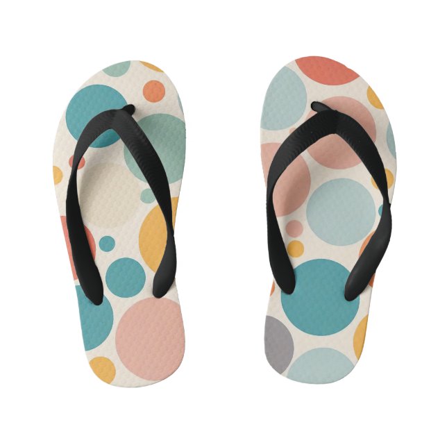 Farbenfrohe Polka Dots Kinderbadesandalen (Fußbett)