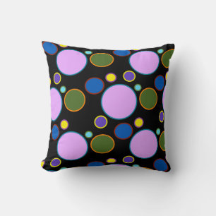 Farbenfrohe Polka Dots Kissen