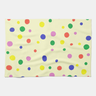 Farbenfrohe Polka Dots Küchenhandtücher Geschirrtuch