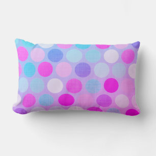 Farbenfrohe Polka-dots Lumbar Kissen