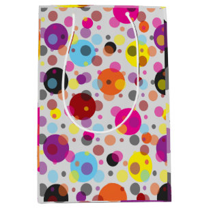Farbenfrohe Polka Dots Mittlere Geschenktüte