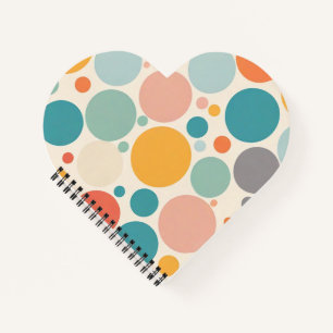 Farbenfrohe Polka Dots Notizbuch