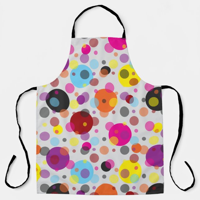 Farbenfrohe Polka Dots Schürze (Vorderseite)