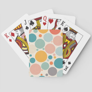 Farbenfrohe Polka Dots Spielkarten