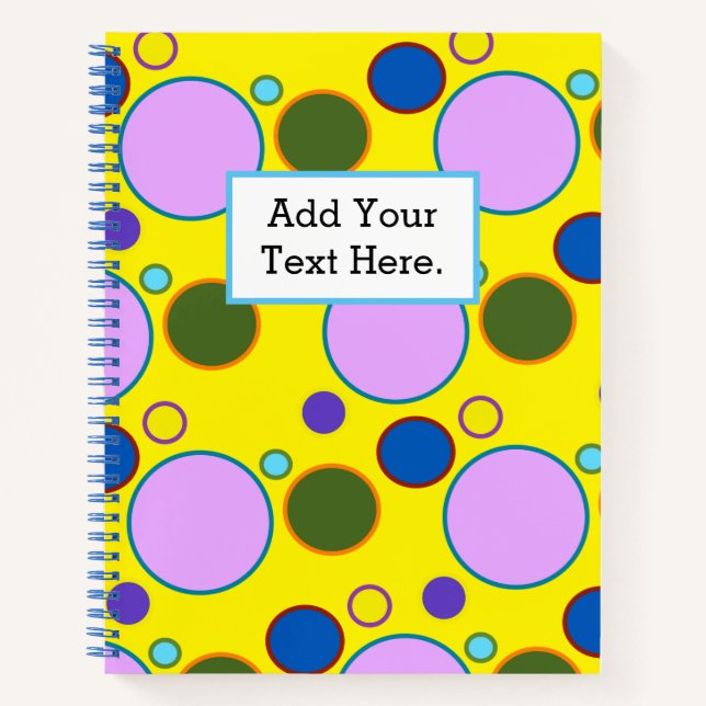 Farbenfrohe Polka Dots Spiral Notebook Notizbuch (Vorderseite)