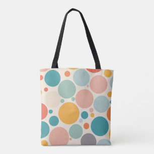 Farbenfrohe Polka Dots Tasche