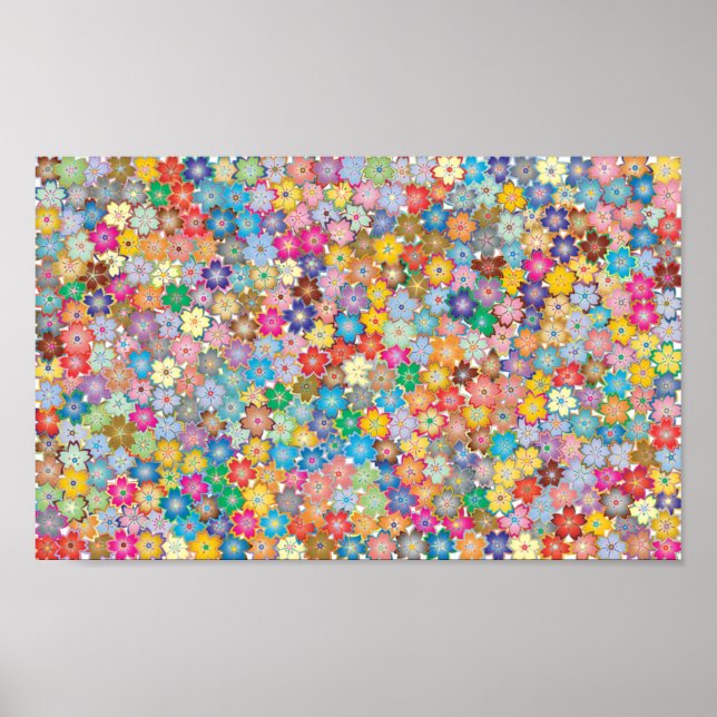 Farbenfrohe Polka Dots Wasserfarbmuster Post Poster (Vorne)