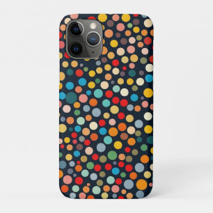 Farbenfrohe Polka Punkte auf dunklem Hintergrund Case-Mate iPhone Hülle