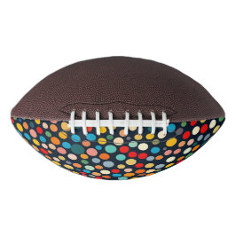 Farbenfrohe Polka Punkte auf dunklem Hintergrund Football